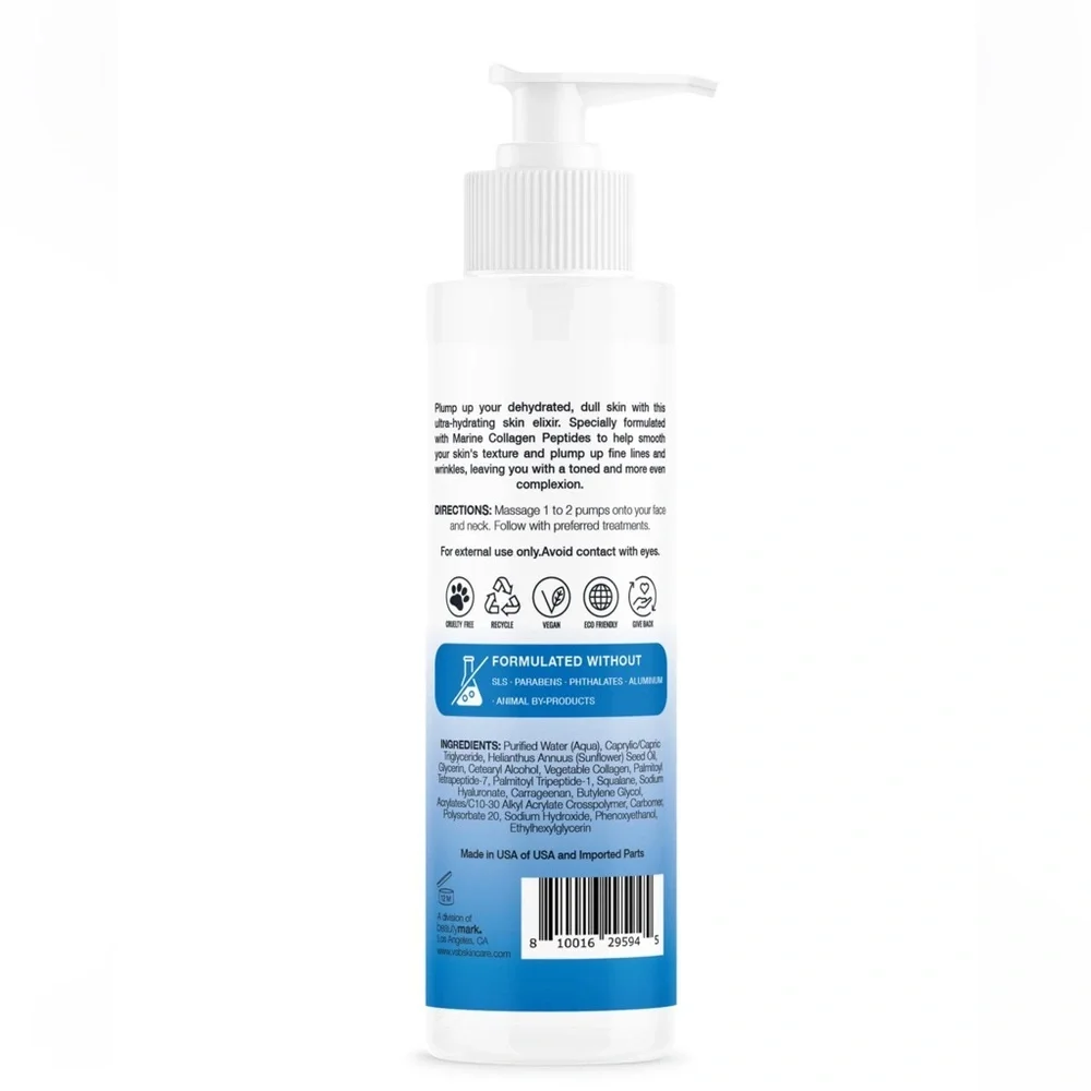 Vitamins and Sea Plumping Facial Elixir — White & Blue